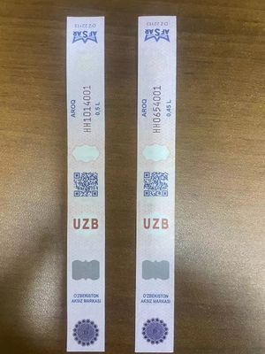 Bronzing Fluorescence Label Anti Counterfeit Wine Glass Bottle Label Printing
