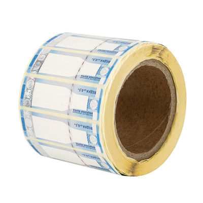 Custom Barcode Security Stickers Paper Vinyl Polyester with Text Removable Adhesive