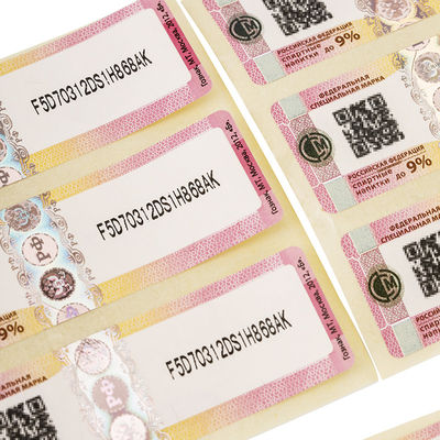 Professional Security Design Custom Tax Stamps Hologram Anti Counterfeit Printing Labels