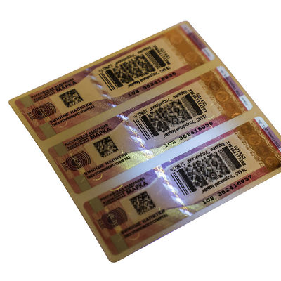 Customized Security Label Stickers Die Cut Sheet/Roll Packing Offset/Silk Screen Printing