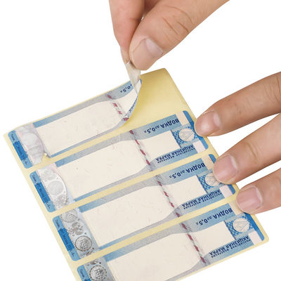 Security Anti Counterfeit Label Humidity Sensitive Custom Waterproof Stickers