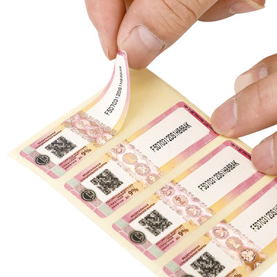 Customized Security Label Stickers With Offset Printing For Tamper Proof Identification