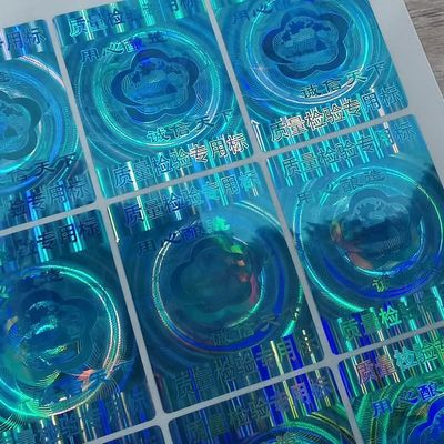 Custom Holographic Security Stickers Customized Shape Color Permanent Adhesive Roll/Sheet Pack Logo Printed