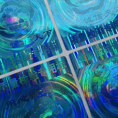 Custom Holographic Security Stickers Customized Shape Color Permanent Adhesive Roll/Sheet Pack Logo Printed