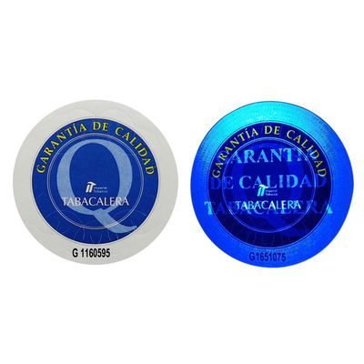 PET Custom Fluorescent Stickers Waterproof Anti Counterfeit Trademark Label