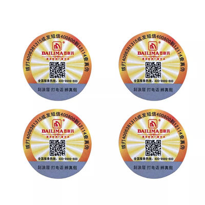 Uniqueness Self Adhesive Security Labels Scalability Logo Printing Sticker