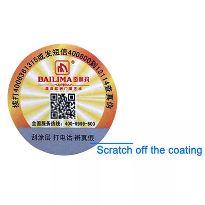 Secure OEM Vinyl Security Labels Personalized Anti Counterfeit Print Medium Output Custom Design