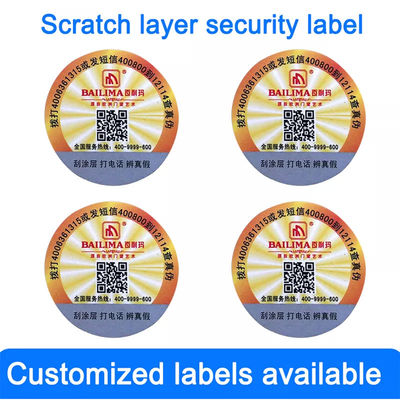 Uniqueness Self Adhesive Security Labels Scalability Logo Printing Sticker