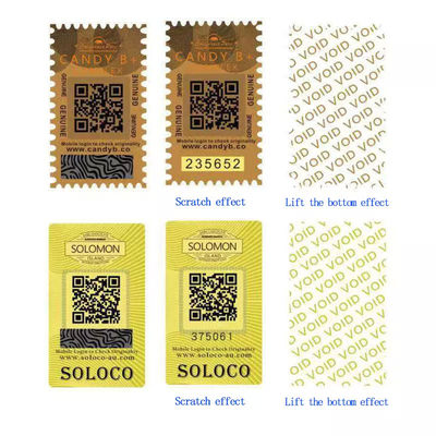 Custom Self Adhesive Security Labels Reflective Authenticity Hologram Sticker CE