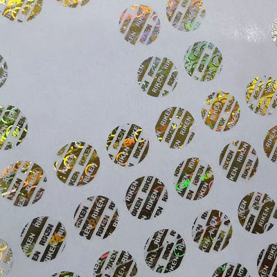 Printed Bottle Jar Tamper Proof Seal Sticker Security Self Adhesive Gold Foil