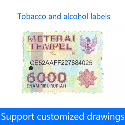 OEM Vinyl Self Adhesive Security Labels Holographic Security Nickel