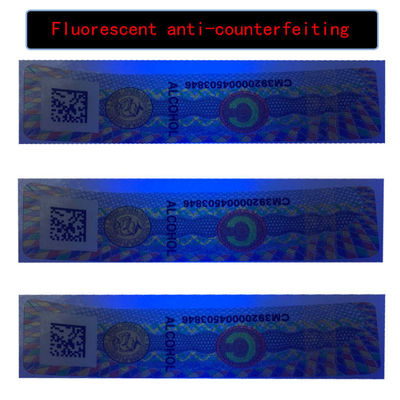CDR Customized Wine Label Stickers Anti Counterfeit Fluorescent