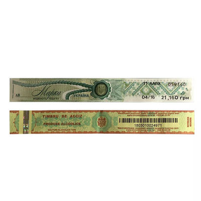 Security Cigarette Stamps With Anti Counterfeit Feature Customized Security Tax Stamps