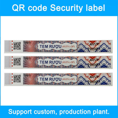 Custom Void Security Label Waterproof Tamper Evident Security Seal Label