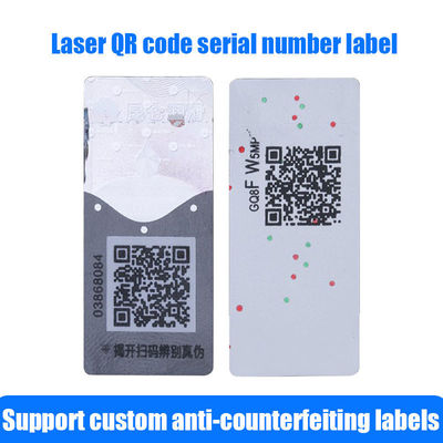 Removable Tear Off Custom Adhesive Sticker QR Code Debossing CE
