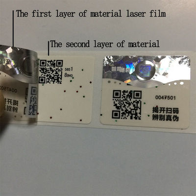 ODM Color Label Stickers Adhesive QR Code Sticker Roll Anti Counterfeit