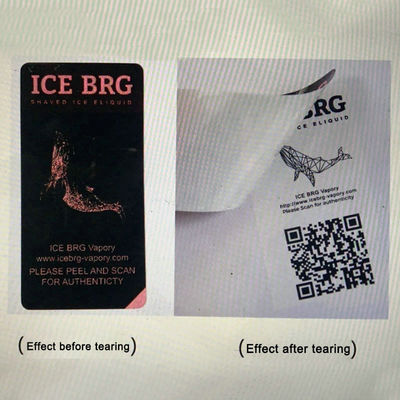 Waterproof Double Layer Labels Cigarette Security Sticker Label CE
