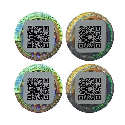 Custom Waterproof QR Code Security Labels Die Cut Roll Scanning Product Label