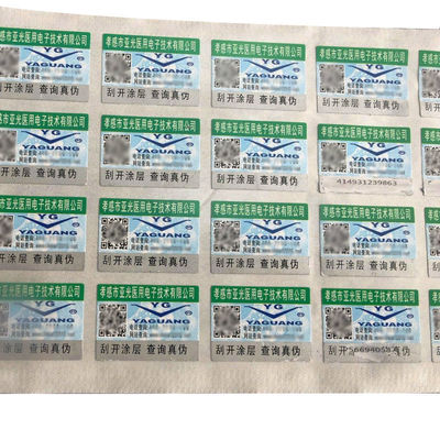 Customized Size Security QR Code Labels Roll Waterproof Paper Carton 10000 Pieces