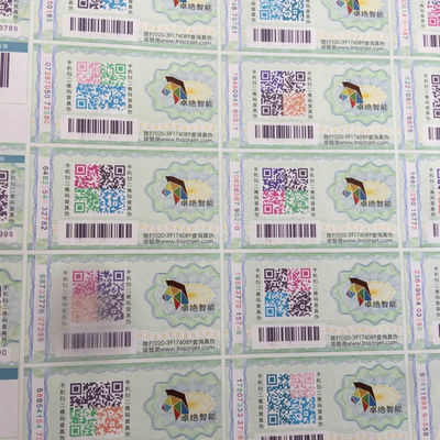 Customized Size Security QR Code Labels Roll Waterproof Paper Carton 10000 Pieces