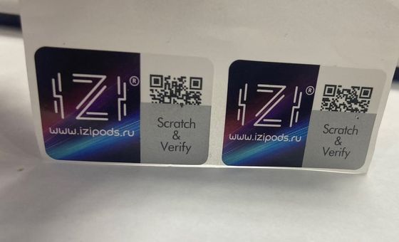 Tobacco QR Code Label Scratch Layer Cigarette Box Label Anti Counterfeit