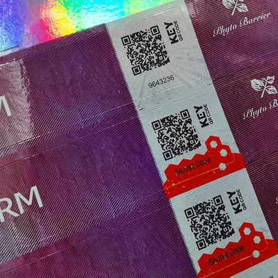 Adhesive QR Code Label Security Trademark Custom Sticker Printing