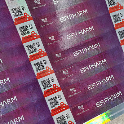 Adhesive QR Code Label Security Trademark Custom Sticker Printing