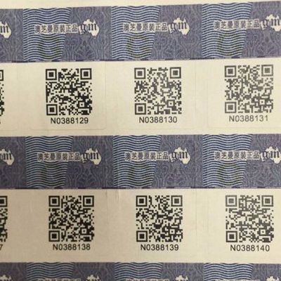 3D Holographic QR Code Label Disposable Safety Sticker Hot Stamping