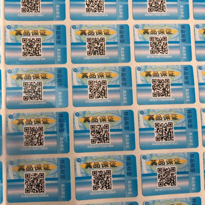 3D Holographic QR Code Label Disposable Safety Sticker Hot Stamping