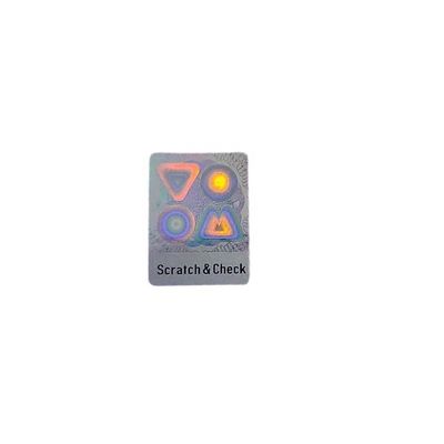 Laser Scratch Off Stickers Labels Custom Adhesive Anti Counterfeiting