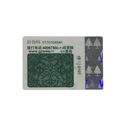 OEM Custom Holographic Stickers Security Anti Counterfeit Barcode Sticker Label