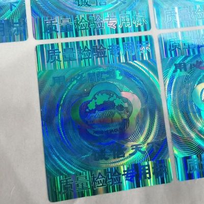 Laser Die Cut Holographic Vinyl Sticker Security Hologram Adhesive