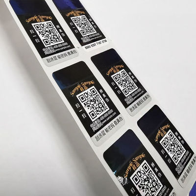 Laser Silver Hologram Sticker Custom Scratch Coating Holographic CE