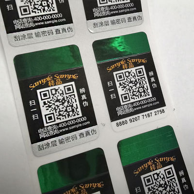 Laser Silver Hologram Sticker Custom Scratch Coating Holographic CE
