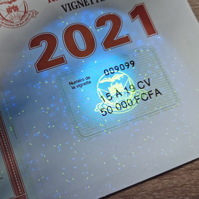 Fluorescent Die Cutting Laser Sticker Printing Adhesive Security Certificate