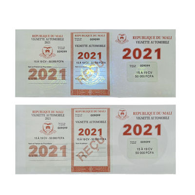 Fluorescent Die Cutting Laser Sticker Printing Adhesive Security Certificate