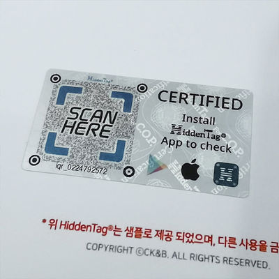 Commodity Anti Counterfeit Sticker Laser Label Sticker Custom ISO9001
