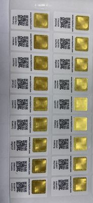 Removable Tax Stamp Duty Anti Counterfeiting Sticker QR Code ROHS