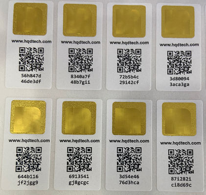 Removable Tax Stamp Duty Anti Counterfeiting Sticker QR Code ROHS