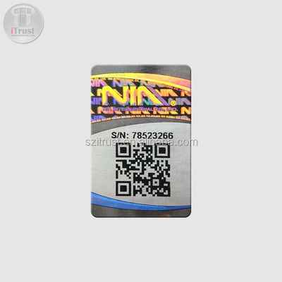 Adhesive Tamper Proof Hologram Authentic Security Barcode Sticker