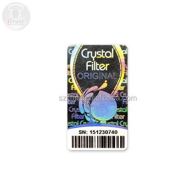 Adhesive Tamper Proof Hologram Authentic Security Barcode Sticker