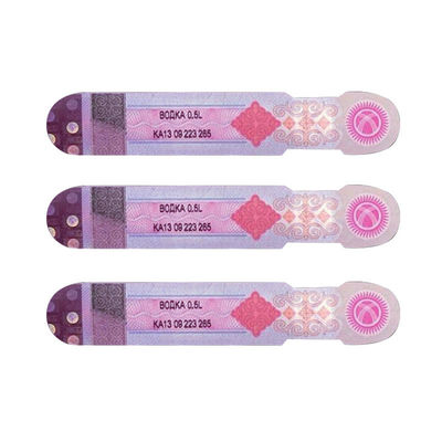 Anti-counterfeit Tax Stamp Sticker With Micro Text Surface Finishing
