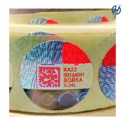 Tobacco Cigarette Alcohol Box Anti Counterfeit Label Customzied Shape Size Color
