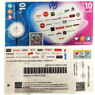 Rainbow Paper Anti Counterfeiting Label Currency Value Custom Security Label