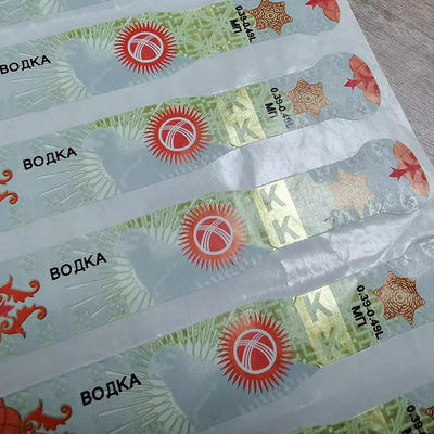 Vinyl Tobacco Cigarette Alcohol Tax Stamps Label waterproof