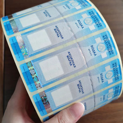 Custom CMYK Security Label Stickers for Luxury Products Banknotes and Protection