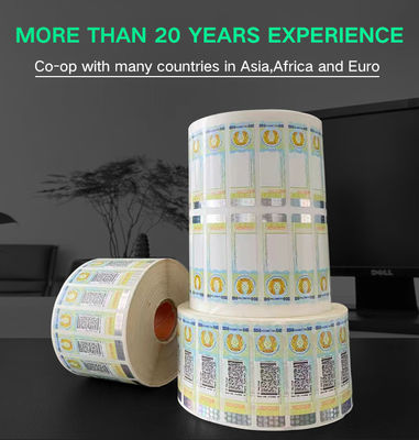 Anti Counterfeiting Security Tax Stamps Polarized Color Change For Tobacco
