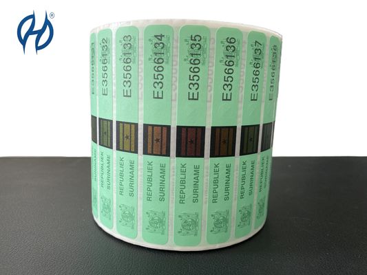 Customized Tax Stamp with Adhesive Security for Secure Identification