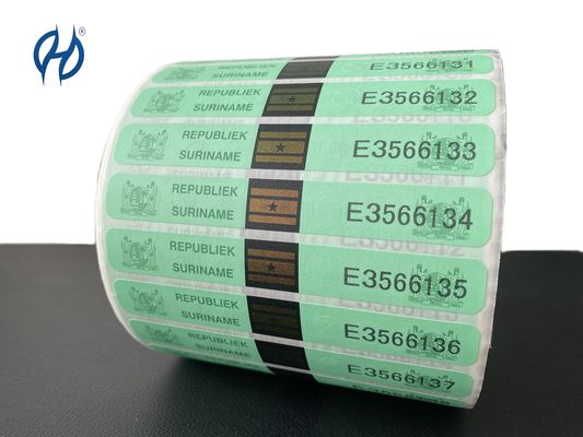 Customized Tax Stamp with Adhesive Security for Secure Identification