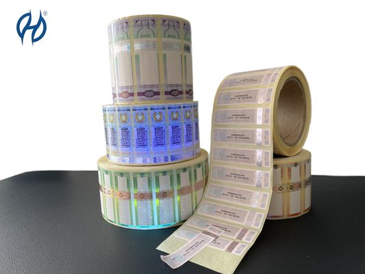 Security Paper Adhesive Custom Wine Tax Stamp Holographic Anti Counterfeit Design